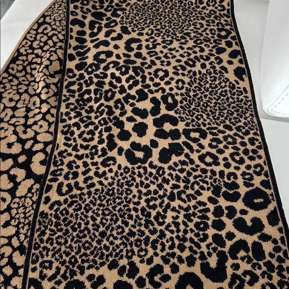 Michael Kors Leopard Print Scarf